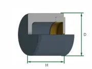 Kolben, Bremssattel Vorderachse FRENKIT P605006