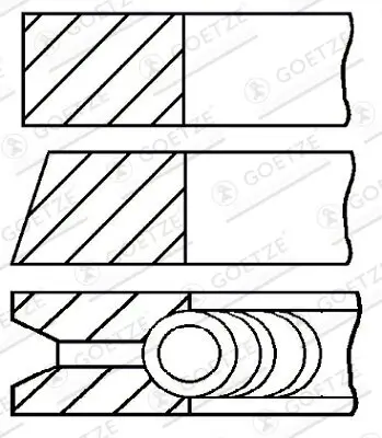 Kolbenringsatz GOETZE ENGINE 08-101300-00