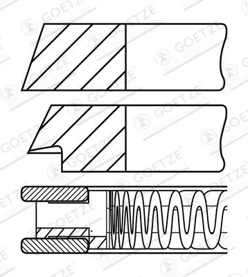 Kolbenringsatz GOETZE ENGINE 08-102500-00