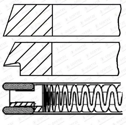 Kolbenringsatz GOETZE ENGINE 08-102506-00