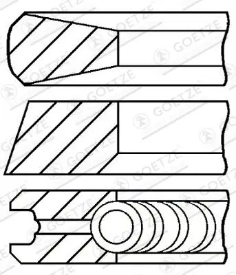 Kolbenringsatz GOETZE ENGINE 08-103400-00 Bild Kolbenringsatz GOETZE ENGINE 08-103400-00