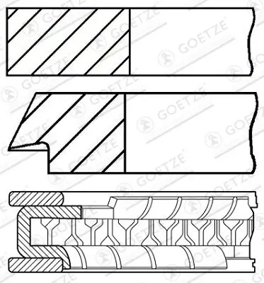 Kolbenringsatz GOETZE ENGINE 08-105900-00