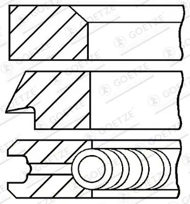 Kolbenringsatz GOETZE ENGINE 08-109100-00 Bild Kolbenringsatz GOETZE ENGINE 08-109100-00