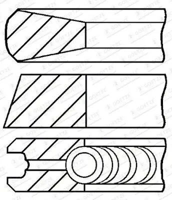 Kolbenringsatz GOETZE ENGINE 08-122208-00 Bild Kolbenringsatz GOETZE ENGINE 08-122208-00