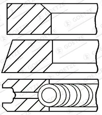 Kolbenringsatz GOETZE ENGINE 08-123400-30 Bild Kolbenringsatz GOETZE ENGINE 08-123400-30