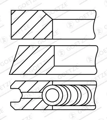 Kolbenringsatz GOETZE ENGINE 08-123407-40