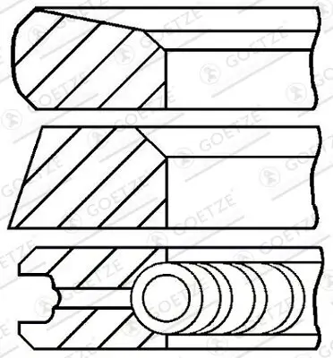 Kolbenringsatz GOETZE ENGINE 08-123700-00 Bild Kolbenringsatz GOETZE ENGINE 08-123700-00