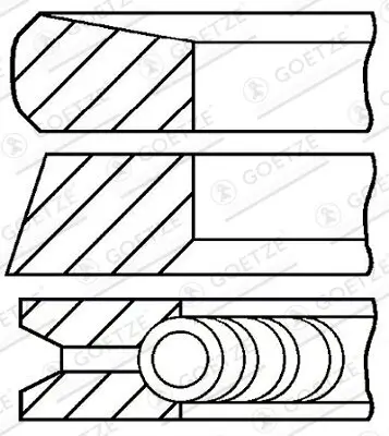 Kolbenringsatz GOETZE ENGINE 08-127400-00