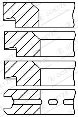 Kolbenringsatz GOETZE ENGINE 08-449900-00 Bild Kolbenringsatz GOETZE ENGINE 08-449900-00