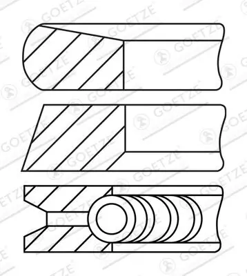 Kolbenringsatz GOETZE ENGINE 08-137500-30 Bild Kolbenringsatz GOETZE ENGINE 08-137500-30