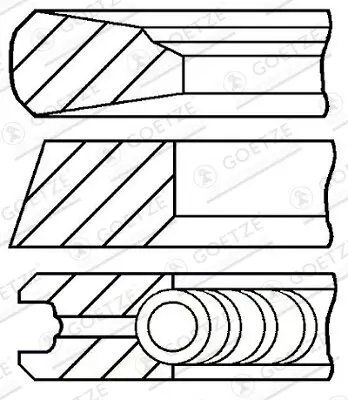 Kolbenringsatz GOETZE ENGINE 08-143007-00