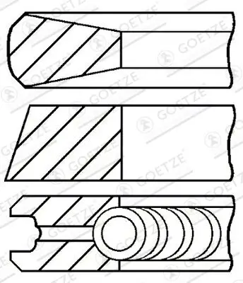 Kolbenringsatz GOETZE ENGINE 08-143800-00