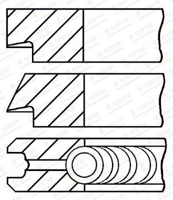 Kolbenringsatz GOETZE ENGINE 08-145306-00