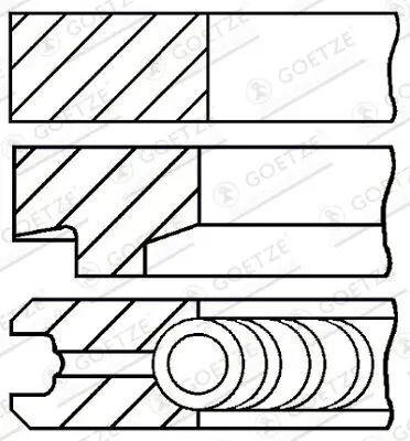 Kolbenringsatz GOETZE ENGINE 08-146100-00 Bild Kolbenringsatz GOETZE ENGINE 08-146100-00