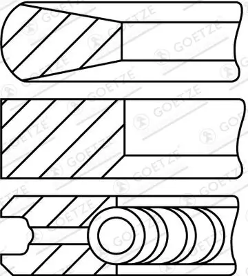 Kolbenringsatz GOETZE ENGINE 08-152900-10 Bild Kolbenringsatz GOETZE ENGINE 08-152900-10