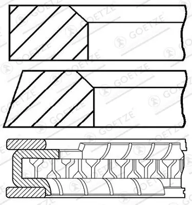 Kolbenringsatz GOETZE ENGINE 08-154208-00