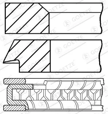 Kolbenringsatz GOETZE ENGINE 08-154307-00 Bild Kolbenringsatz GOETZE ENGINE 08-154307-00