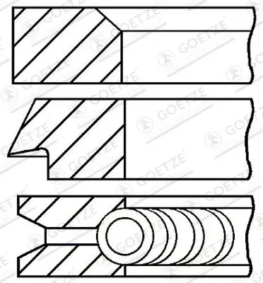 Kolbenringsatz GOETZE ENGINE 08-154407-00