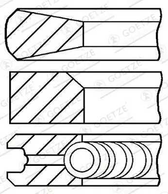 Kolbenringsatz GOETZE ENGINE 08-207606-00 Bild Kolbenringsatz GOETZE ENGINE 08-207606-00