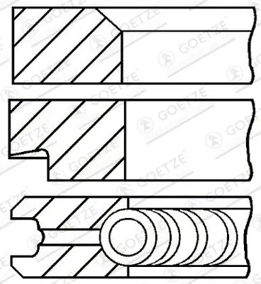 Kolbenringsatz GOETZE ENGINE 08-176607-00 Bild Kolbenringsatz GOETZE ENGINE 08-176607-00