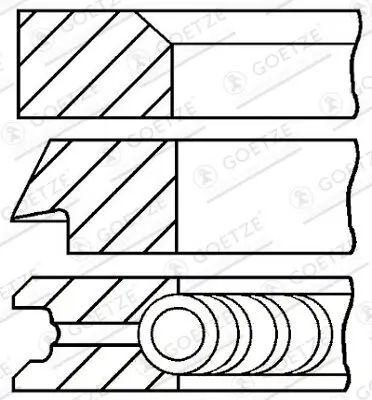 Kolbenringsatz GOETZE ENGINE 08-203100-00