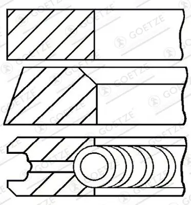 Kolbenringsatz GOETZE ENGINE 08-214500-10 Bild Kolbenringsatz GOETZE ENGINE 08-214500-10