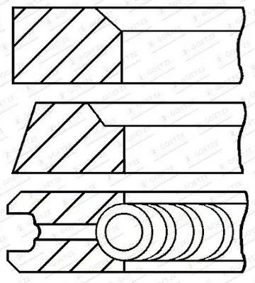 Kolbenringsatz GOETZE ENGINE 08-253300-00 Bild Kolbenringsatz GOETZE ENGINE 08-253300-00