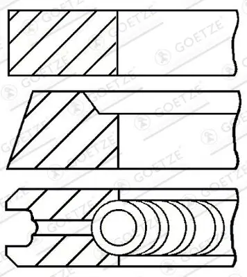 Kolbenringsatz GOETZE ENGINE 08-283607-00