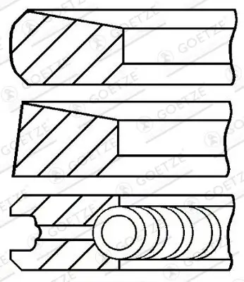 Kolbenringsatz GOETZE ENGINE 08-287100-00