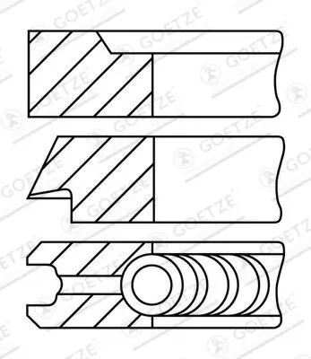 Kolbenringsatz GOETZE ENGINE 08-287800-10