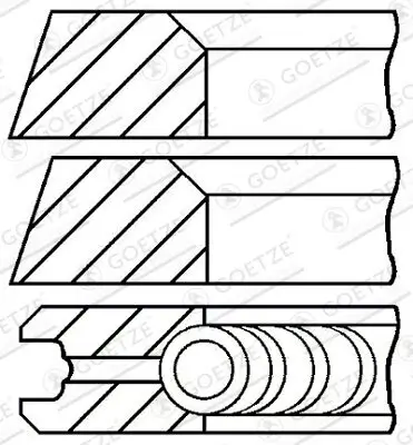 Kolbenringsatz GOETZE ENGINE 08-319500-10 Bild Kolbenringsatz GOETZE ENGINE 08-319500-10
