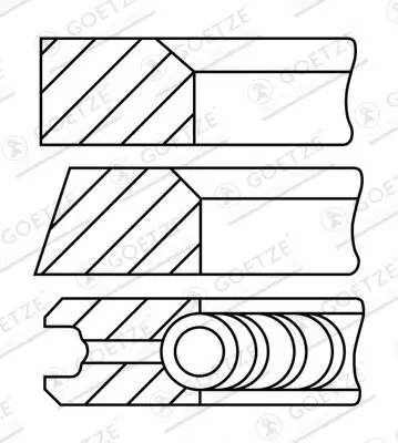 Kolbenringsatz GOETZE ENGINE 08-322400-10 Bild Kolbenringsatz GOETZE ENGINE 08-322400-10