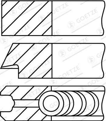 Kolbenringsatz GOETZE ENGINE 08-323400-10 Bild Kolbenringsatz GOETZE ENGINE 08-323400-10