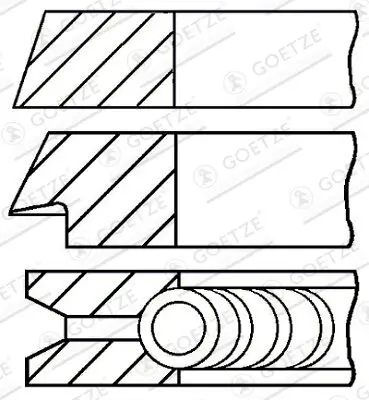 Kolbenringsatz GOETZE ENGINE 08-326100-00