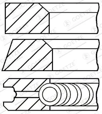 Kolbenringsatz GOETZE ENGINE 08-334704-10