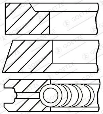 Kolbenringsatz GOETZE ENGINE 08-337400-00 Bild Kolbenringsatz GOETZE ENGINE 08-337400-00