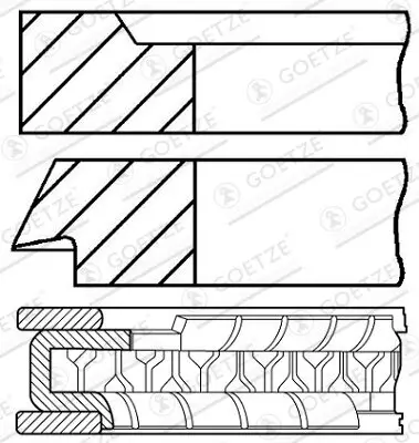 Kolbenringsatz GOETZE ENGINE 08-406300-10 Bild Kolbenringsatz GOETZE ENGINE 08-406300-10