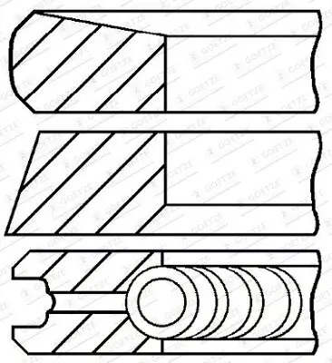 Kolbenringsatz GOETZE ENGINE 08-422007-00