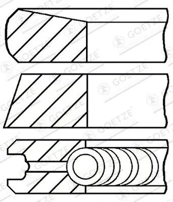 Kolbenringsatz GOETZE ENGINE 08-422400-00 Bild Kolbenringsatz GOETZE ENGINE 08-422400-00