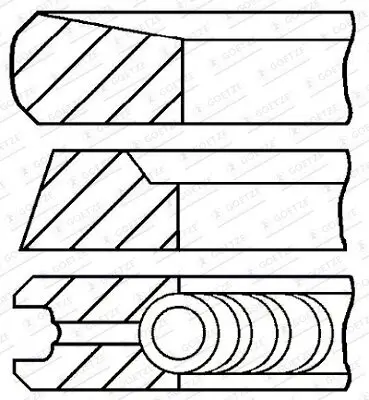 Kolbenringsatz GOETZE ENGINE 08-422800-00