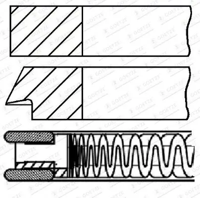 Kolbenringsatz GOETZE ENGINE 08-424307-00