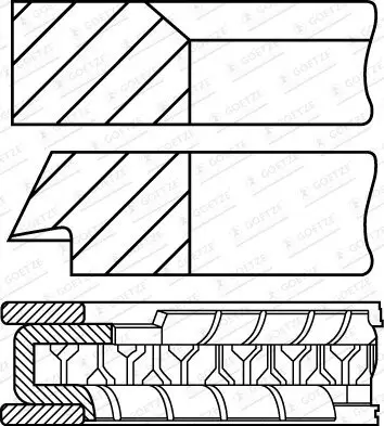 Kolbenringsatz GOETZE ENGINE 08-424800-40