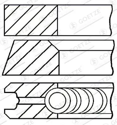 Kolbenringsatz GOETZE ENGINE 08-428707-00 Bild Kolbenringsatz GOETZE ENGINE 08-428707-00