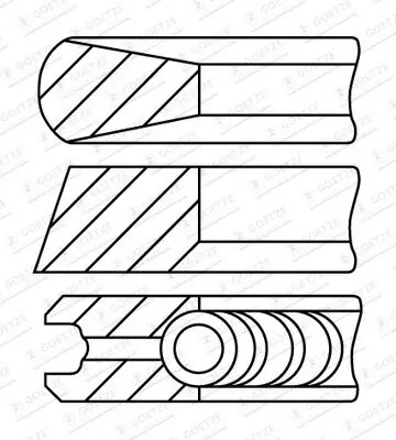 Kolbenringsatz GOETZE ENGINE 08-430400-00 Bild Kolbenringsatz GOETZE ENGINE 08-430400-00