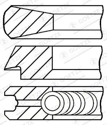 Kolbenringsatz GOETZE ENGINE 08-318707-10 Bild Kolbenringsatz GOETZE ENGINE 08-318707-10
