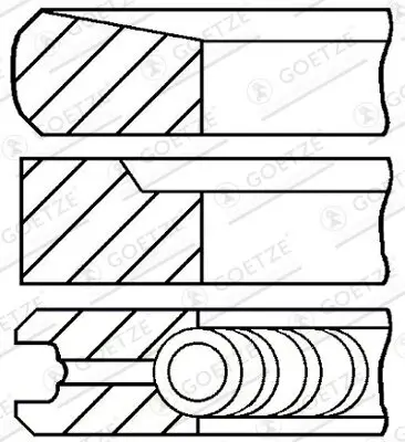Kolbenringsatz GOETZE ENGINE 08-431700-00 Bild Kolbenringsatz GOETZE ENGINE 08-431700-00