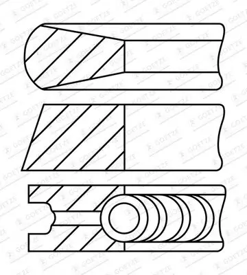 Kolbenringsatz GOETZE ENGINE 08-431900-10 Bild Kolbenringsatz GOETZE ENGINE 08-431900-10