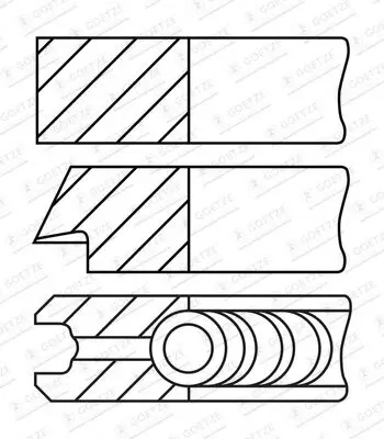 Kolbenringsatz GOETZE ENGINE 08-432200-10 Bild Kolbenringsatz GOETZE ENGINE 08-432200-10