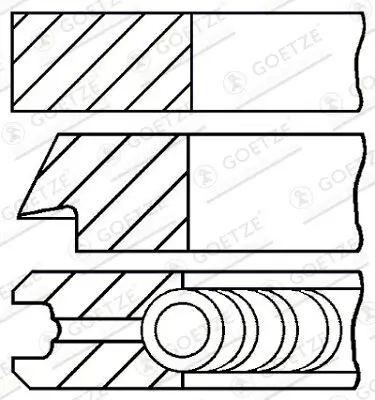 Kolbenringsatz GOETZE ENGINE 08-432205-00 Bild Kolbenringsatz GOETZE ENGINE 08-432205-00