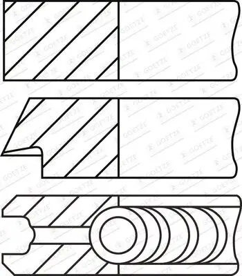 Kolbenringsatz GOETZE ENGINE 08-432205-10 Bild Kolbenringsatz GOETZE ENGINE 08-432205-10